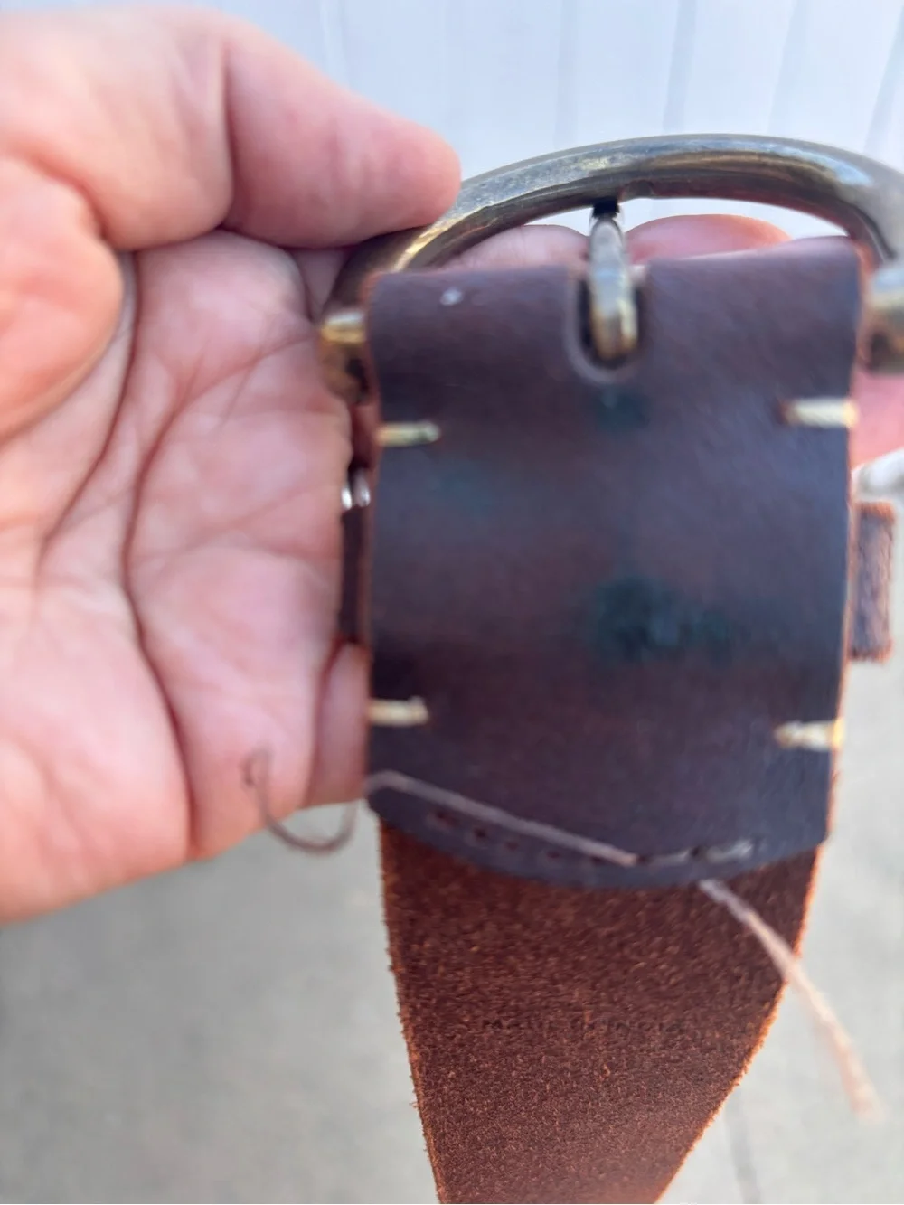 Paul Smith Classic Striped Leather Belt Size 32
